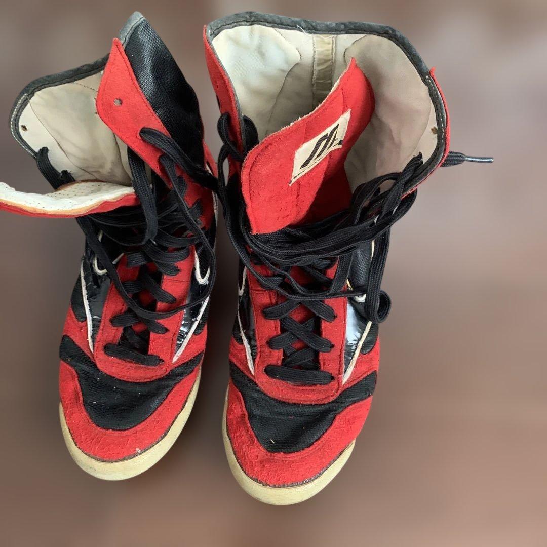 ボクシングシューズ レッド/ブラック ハイカット