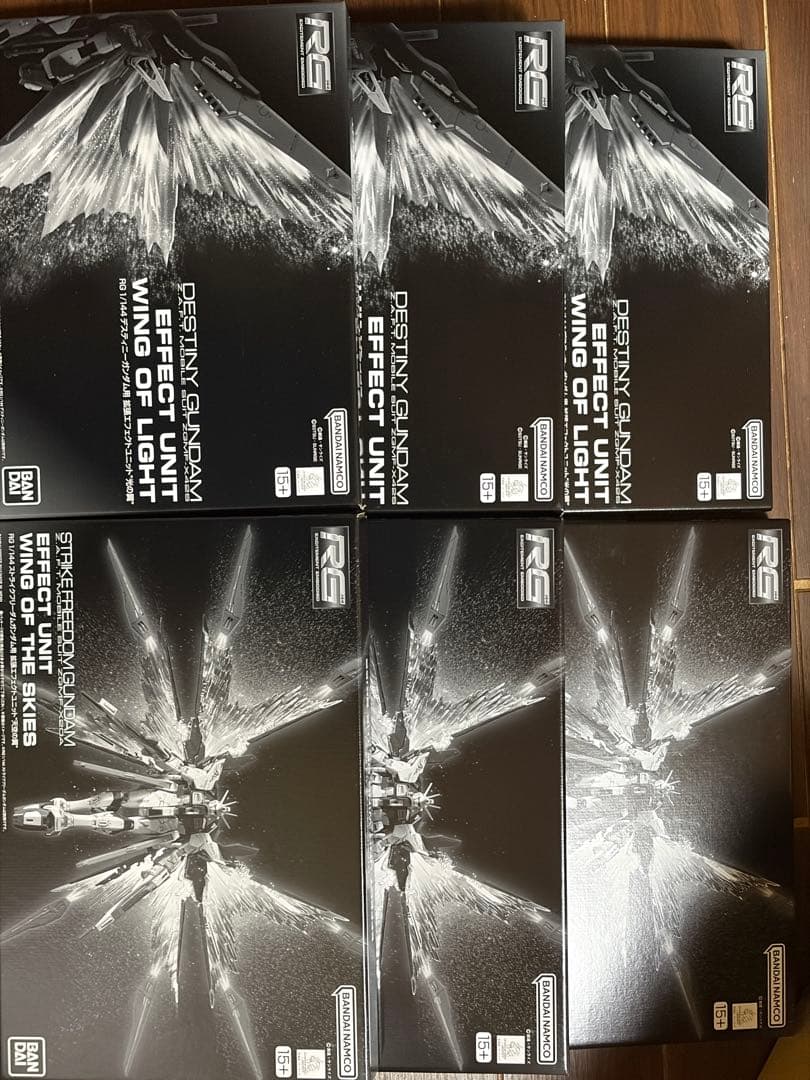 RG デスティニー＆STフリーダム「チタニウムF」＆拡張翼各×各3セット計12点