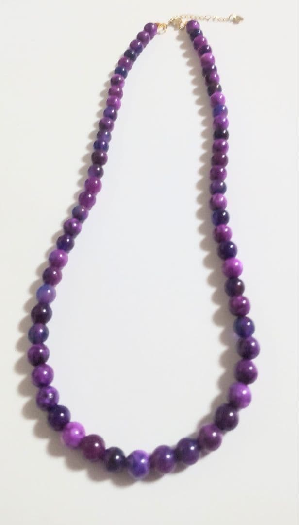 【高品質】天然石スギライトネックレス 50cm 大人気