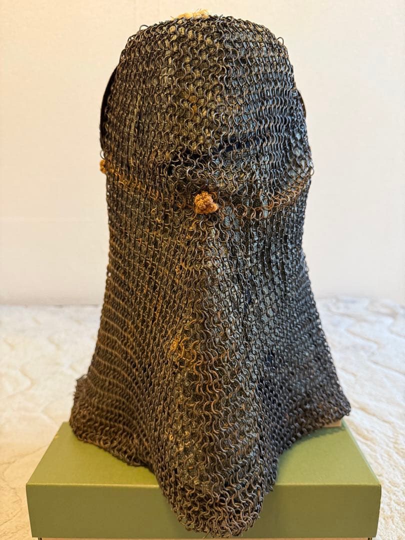 ⭕️ 江戸時代　鎖帷子　【鉢金付き鎖頭巾】　幕末　新撰組　忠臣蔵　❶