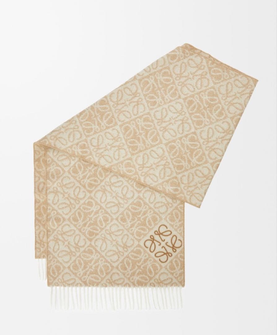 LOEWE アナグラム スカーフ（ウール&カシミヤ）