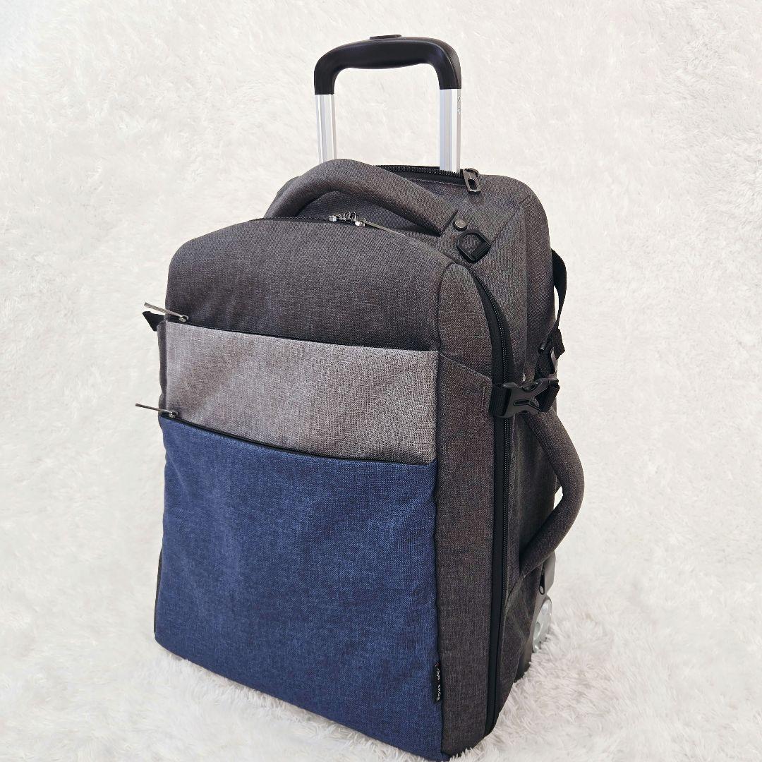 美品 4way 軽量 多機能キャリー 大容量 リュック キャリーバッグ グレー