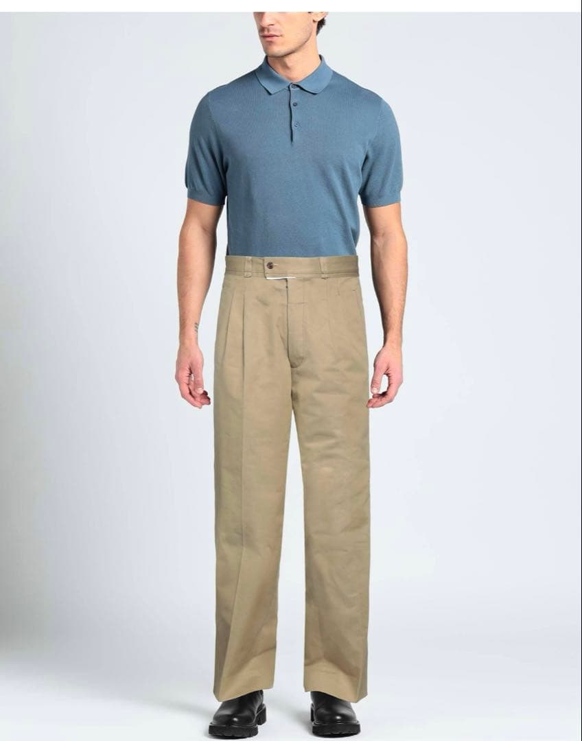 メゾンマルジェラ　ベージュ チノパン