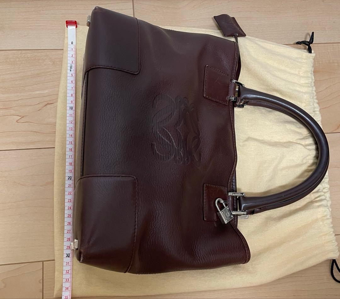 【美品】LOEWE ブラウンレザー バッグ