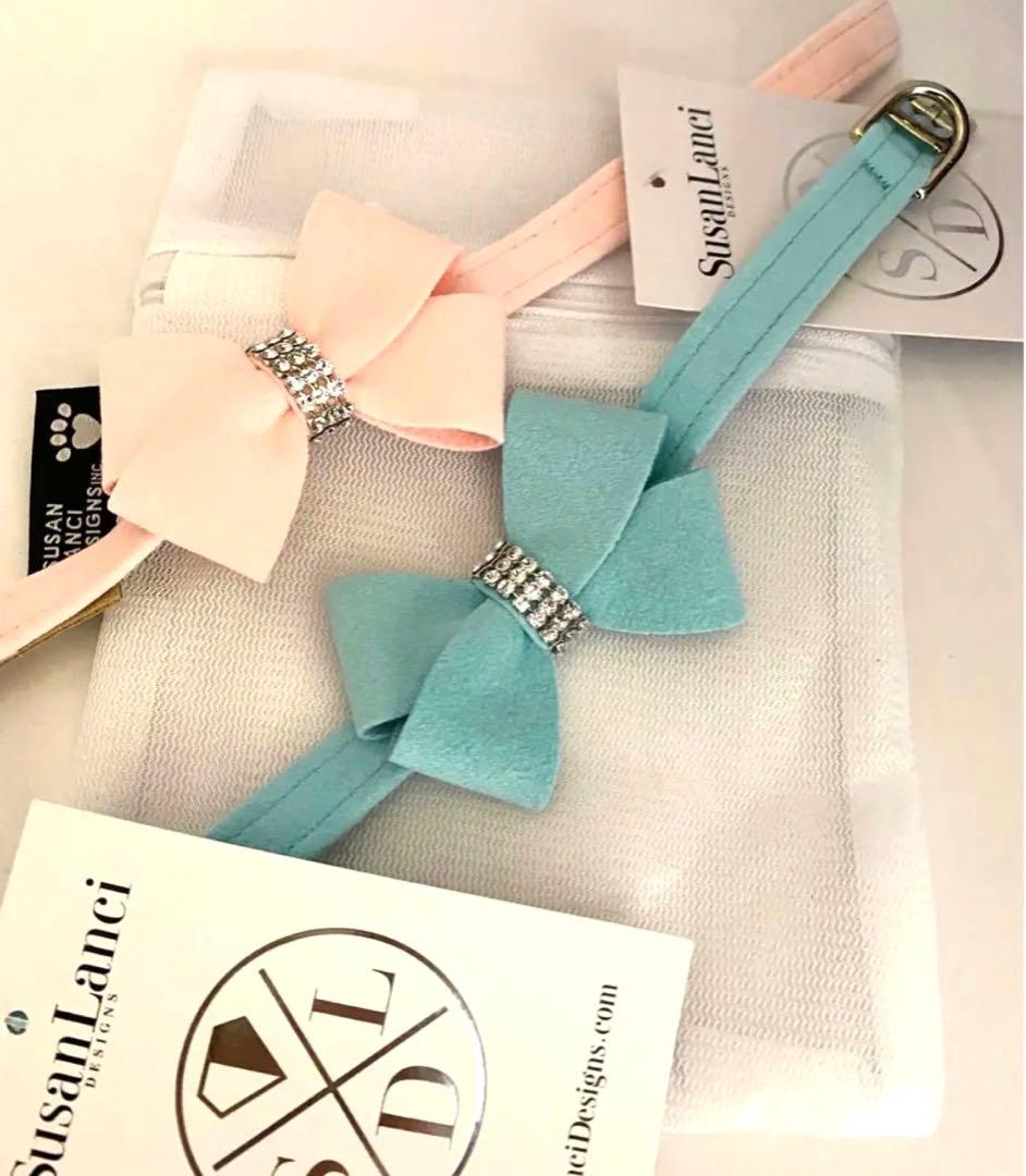 Susan Lanci キラキラドッグ カラー 首輪 2点セット 保存袋付