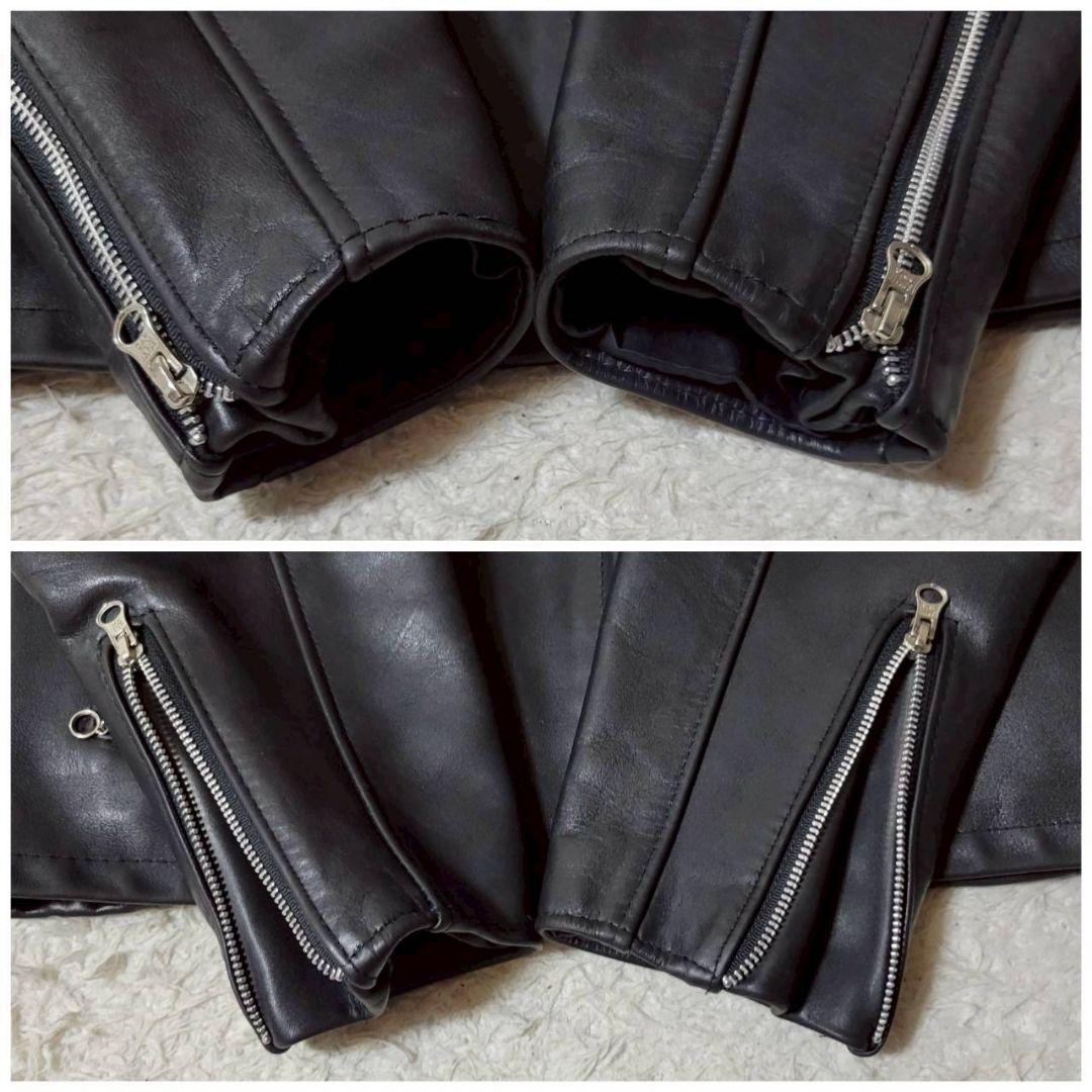 米国製42✨ SCHOTT シングル ライダース ボア ライナー ブラック XL