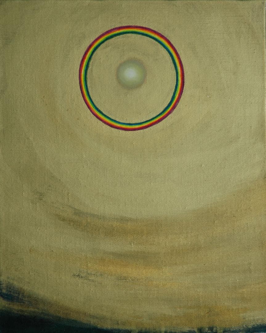 油絵 菅家令子 絵 絵画インテリア額付(白) F3-G92023 風景 希望 祈