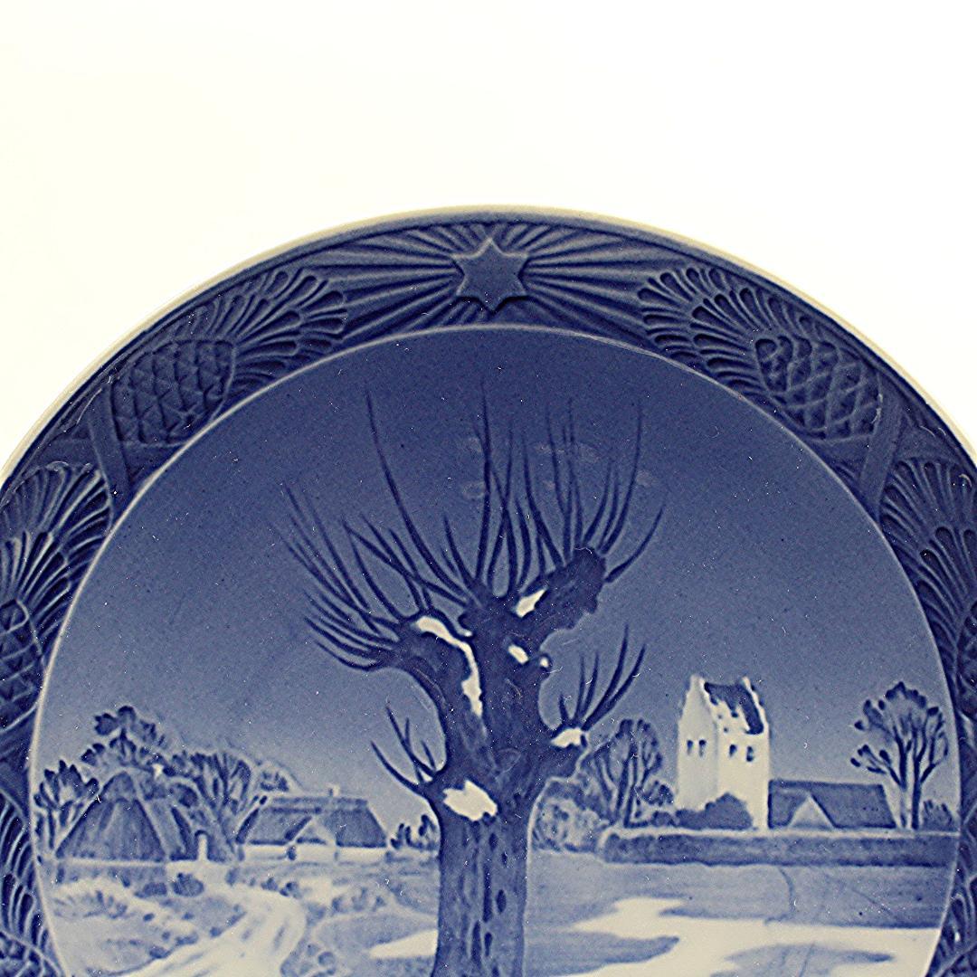 1944年「雪におおわれた景色と教会」イヤー プレート ロイヤル コペンハーゲン