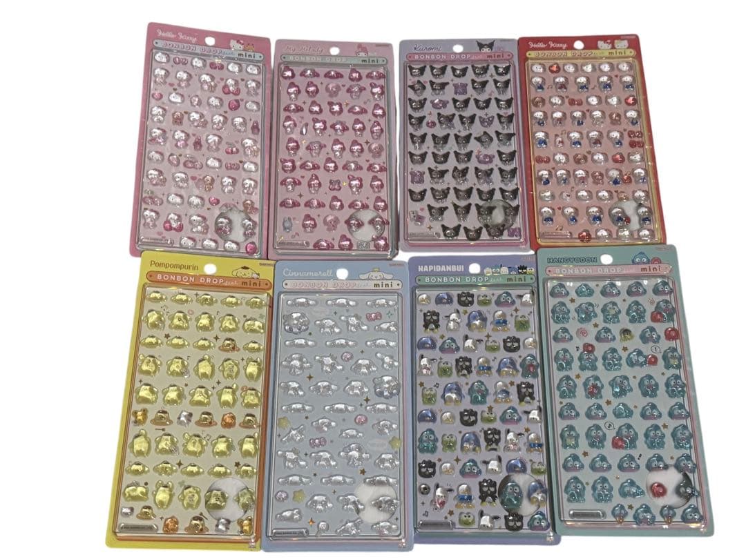 最新 ボンボンドロップシール サンリオ 正規品 8枚 サンリオミニ コンプリート