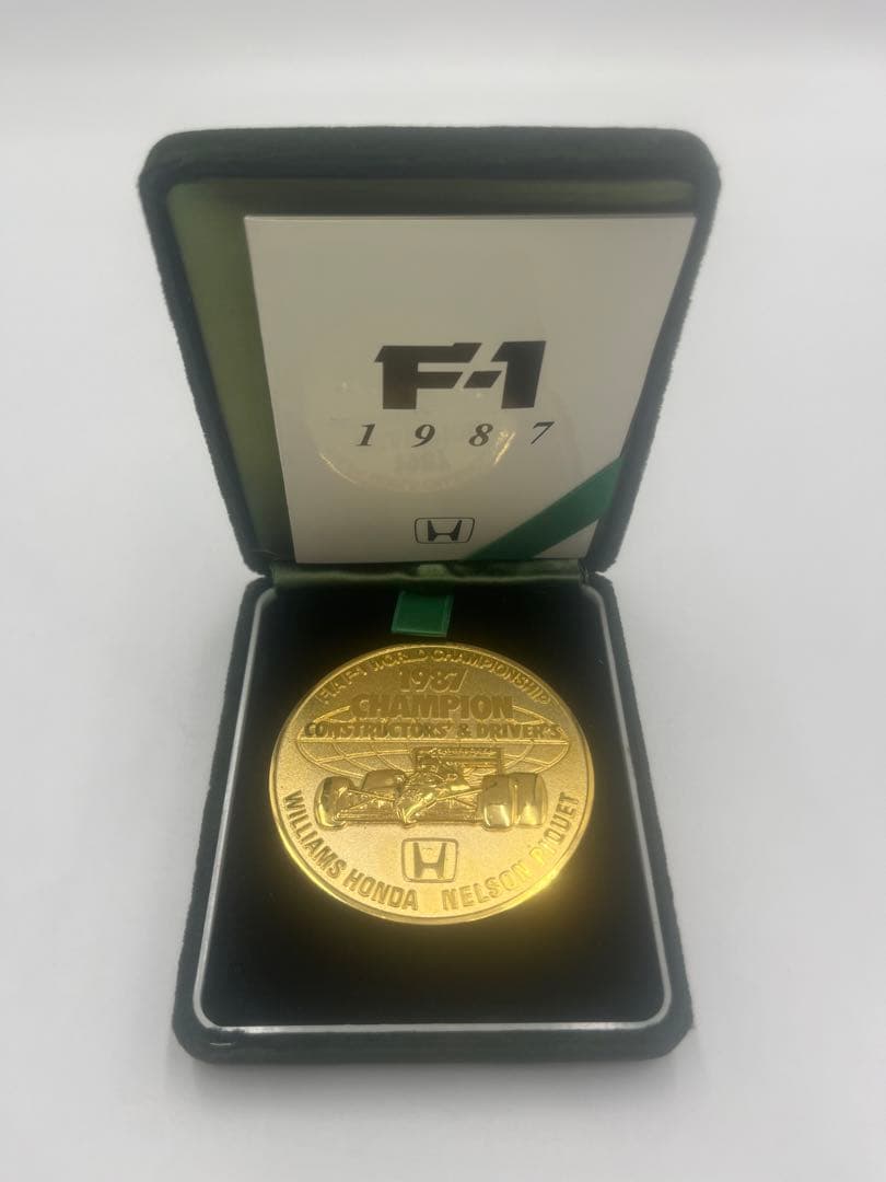 メダル　FIA　F-1　ホンダ　1987　ワールドチャンピオンシップ　優勝記念