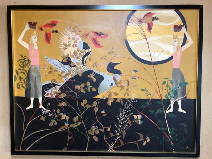 旅立ちの時★アクリル画★50号★額付き