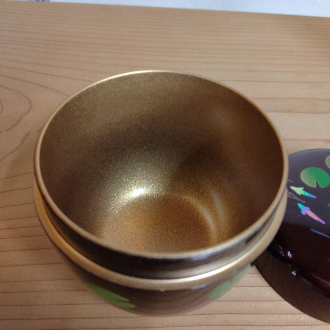 茶道具　期間限定特価　メダカ蒔絵中棗　内梨子地　新品未使用品