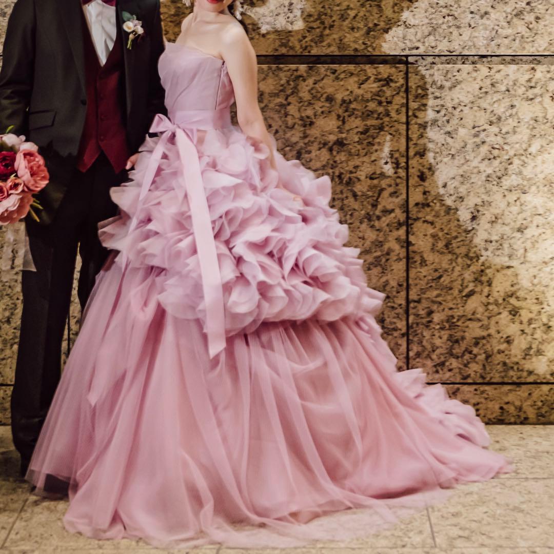 【値段更新】即発送 Vera Wang ピンクヘイリー ドレス 前撮り・挙式