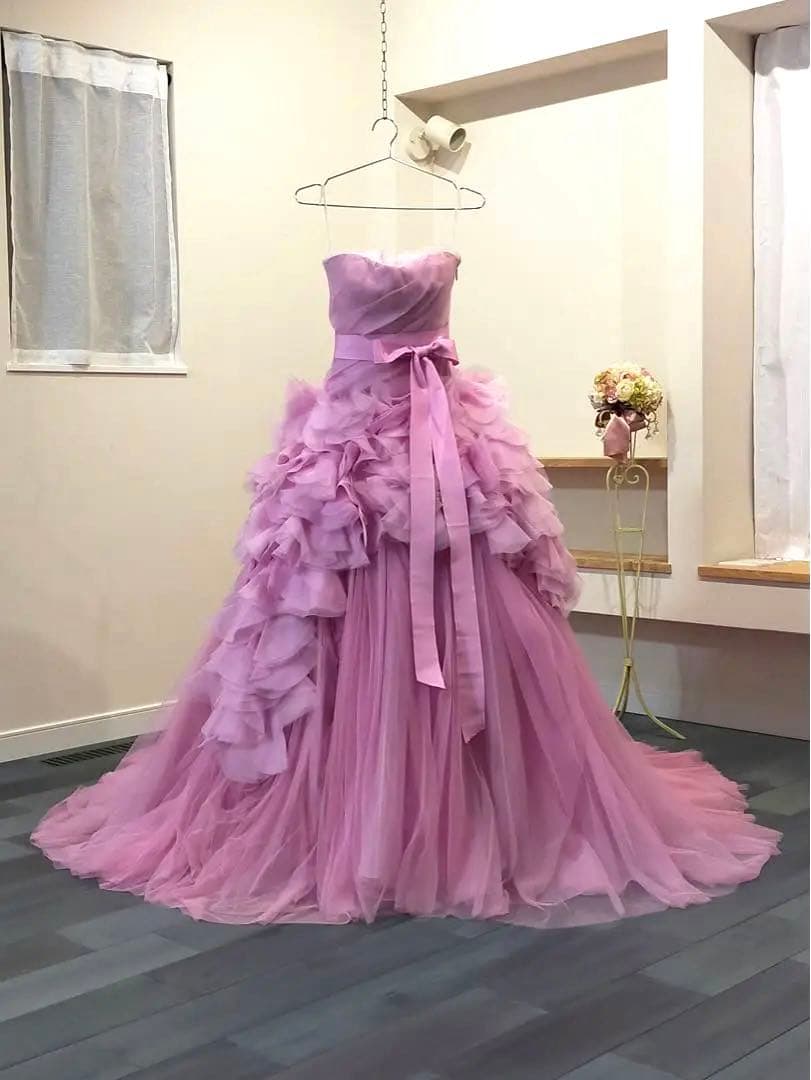 【値段更新】即発送 Vera Wang ピンクヘイリー ドレス 前撮り・挙式