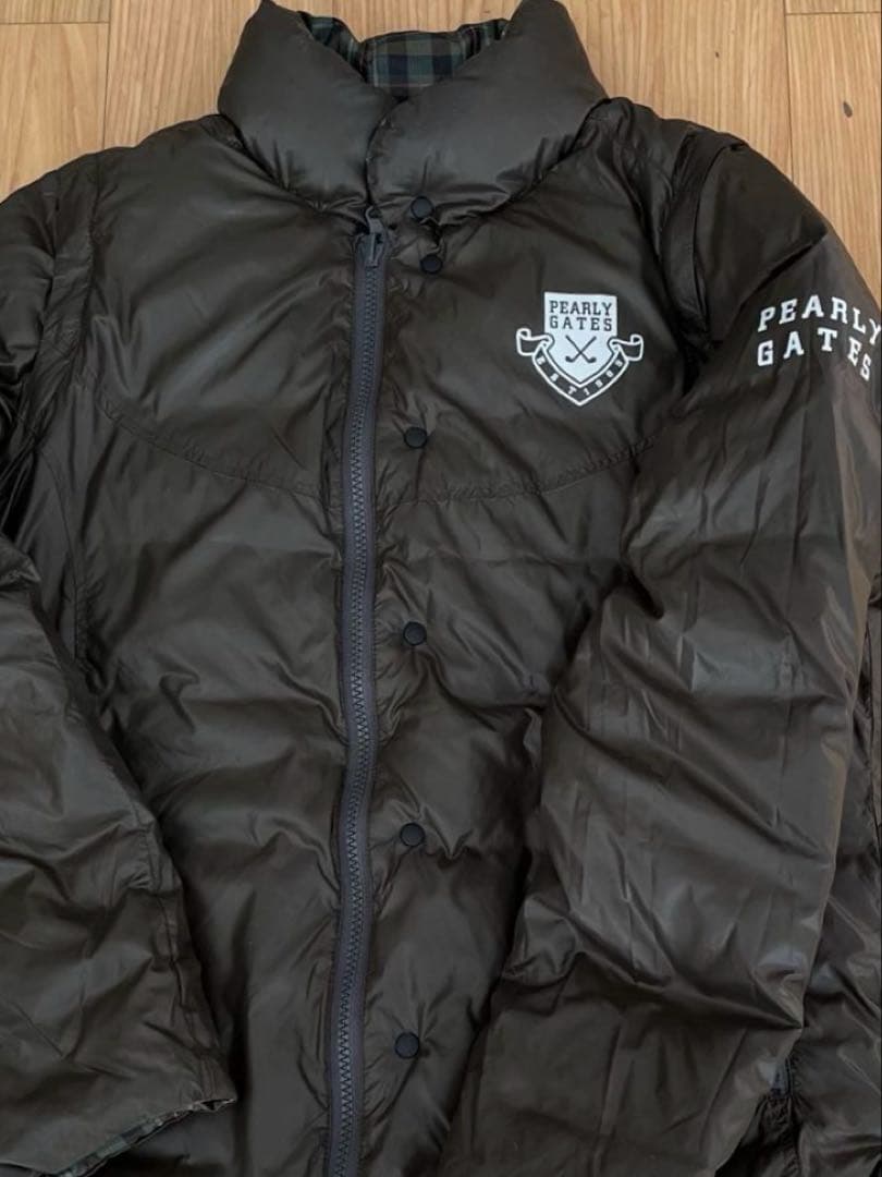 PEARLY GATES ダウンジャケット リバーシブル4way チェック柄