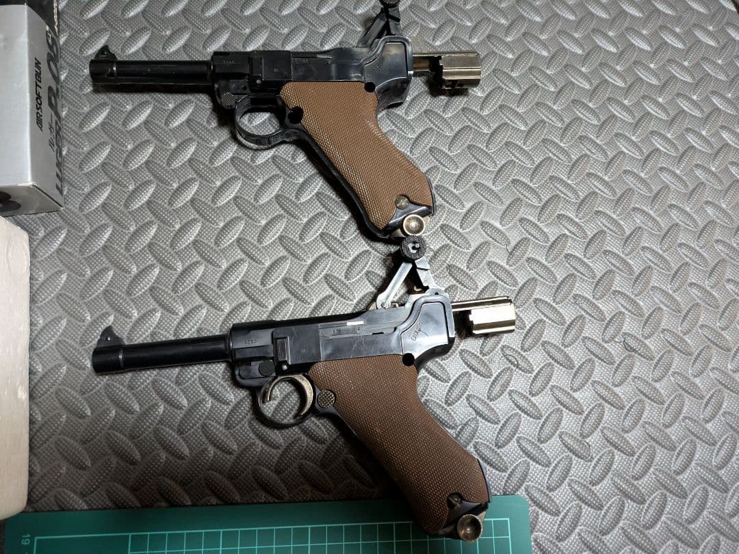 マルゼン ライブカート 排莢式 ルガーP08 豪華フルセット部品取り2丁付き