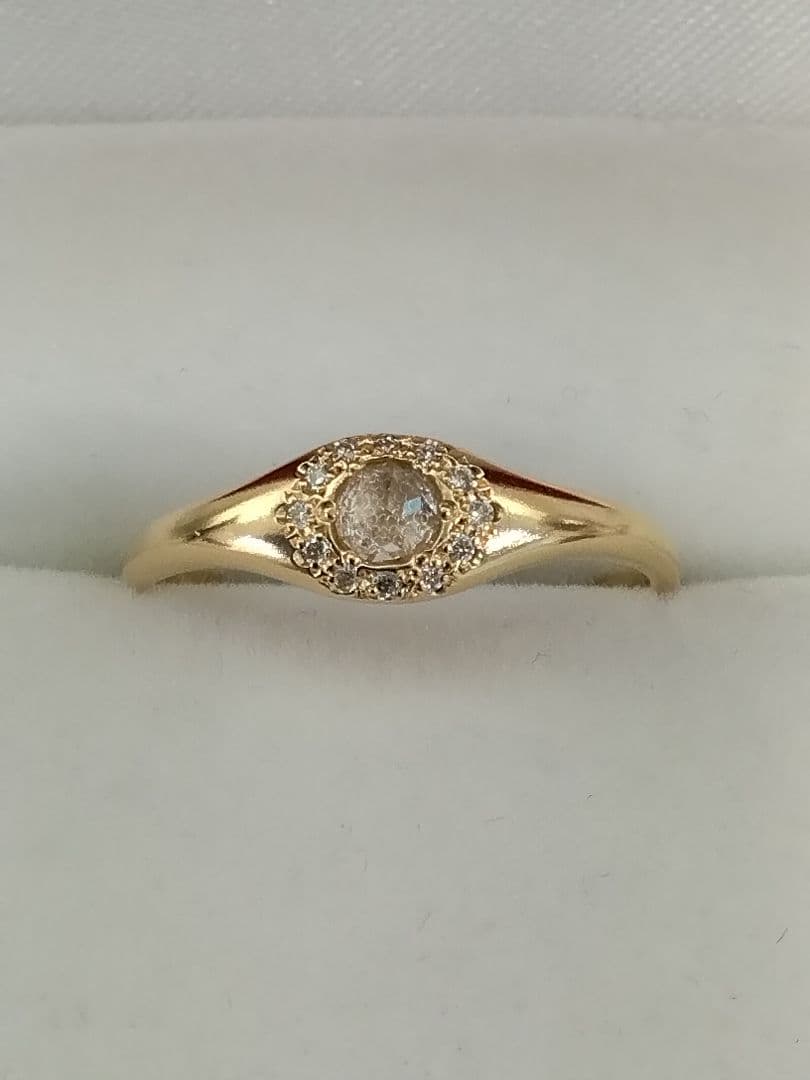 SSAvaron K18ローズカットダイヤモンドリング　　中古品