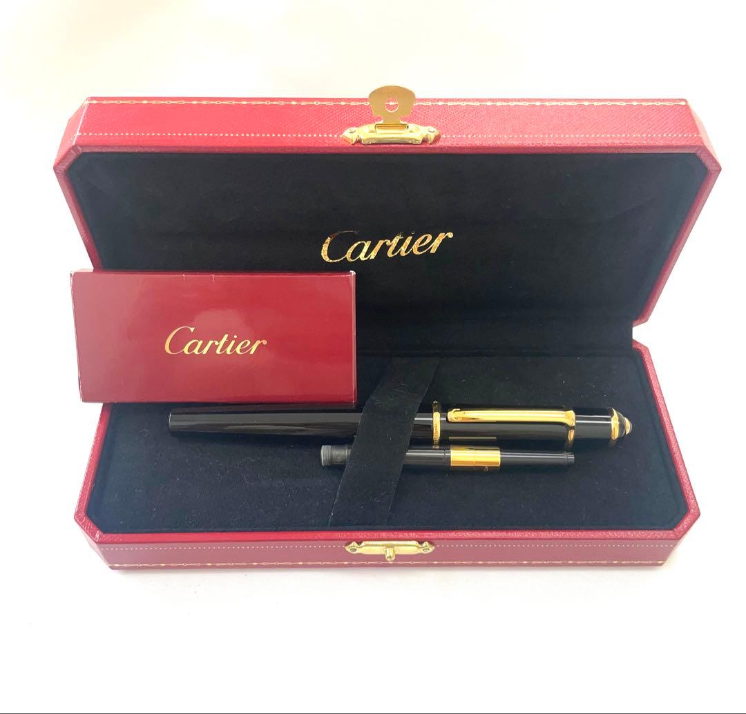 超美品　カルティエ 万年筆 ブラック ペン先 18K Au750