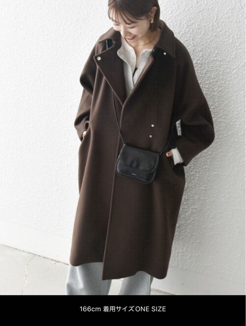 SHIPS any: バルマカーン コクーン コート　ブラウン
