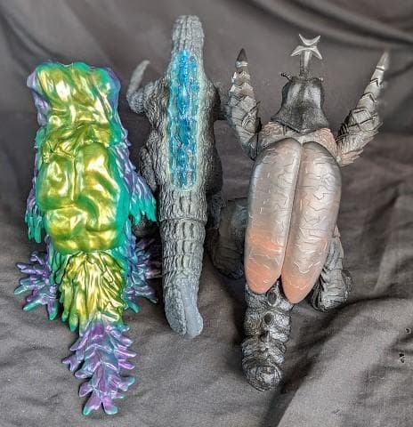 ゴジラ＆ヘドラ＆メガロ（Ｙ・ＭＳＦ）ソフビフィギュア３体セット