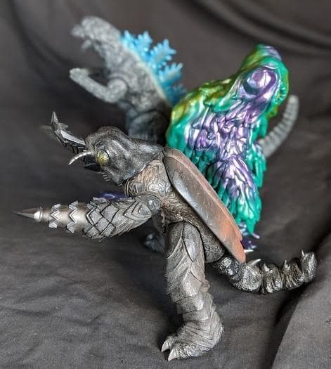 ゴジラ＆ヘドラ＆メガロ（Ｙ・ＭＳＦ）ソフビフィギュア３体セット