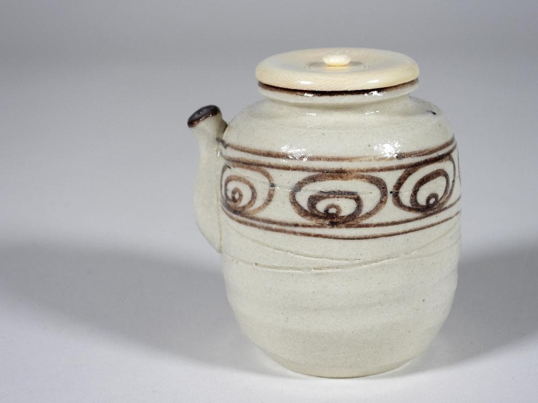 不老園 造 色変 四滴茶入 共箱 煎茶道具