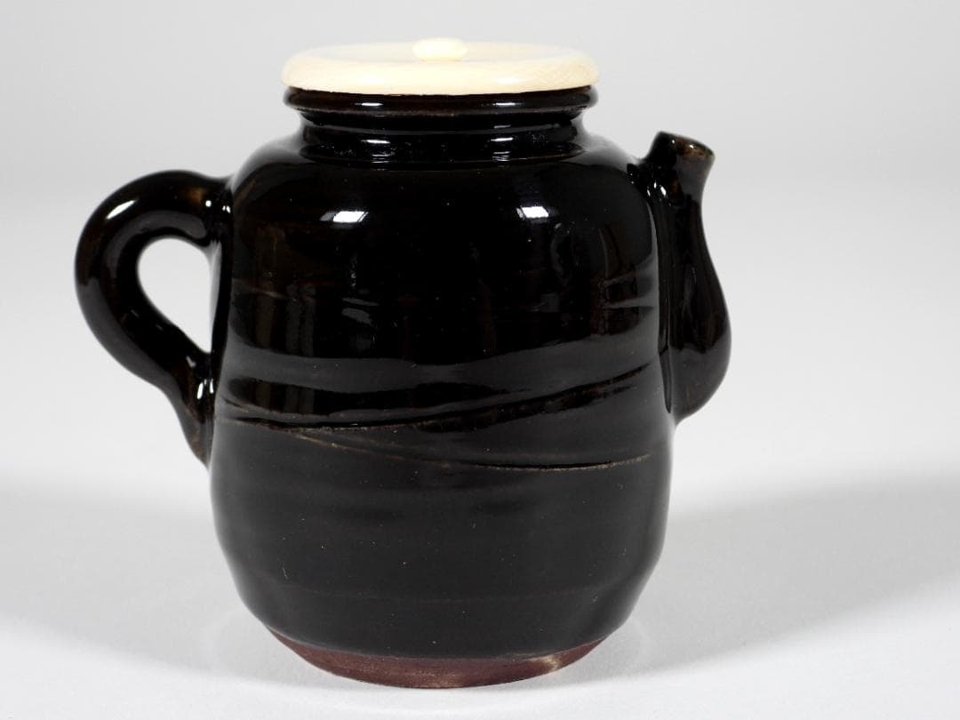 不老園 造 色変 四滴茶入 共箱 煎茶道具