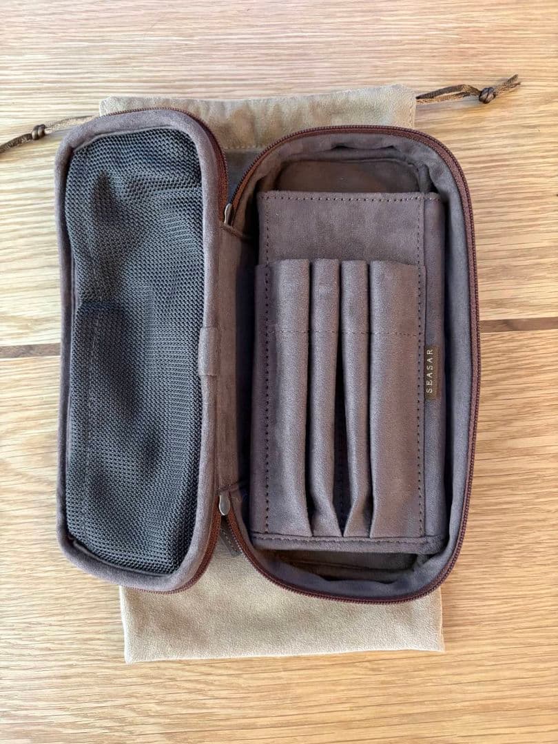 SEASAR オクトフォールドペンケース カルロスナイロン ブラウン