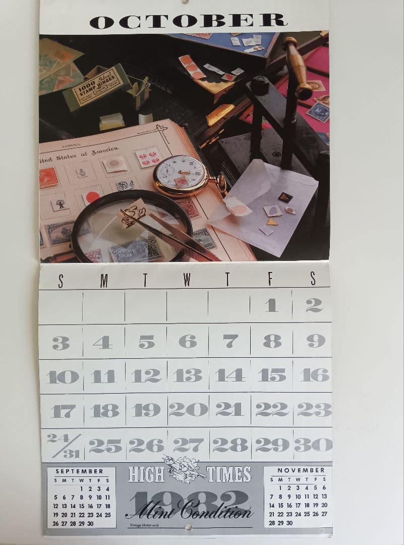 80s/VINTAGE/82年−HIGHT−TIMES/CALENDAR。