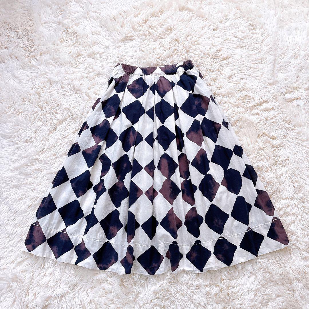 希少☆COMME des GARCONSコムコム ダイヤチェック ひざ丈スカート