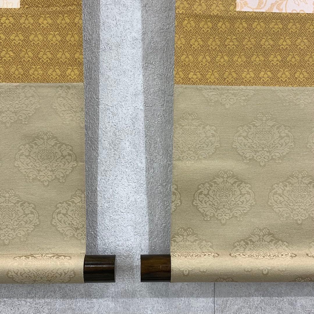 掛軸 昇花 松尾芭蕉 四季セット 紙箱 画賛 画讃 書 花 柿 春夏秋冬 C-4