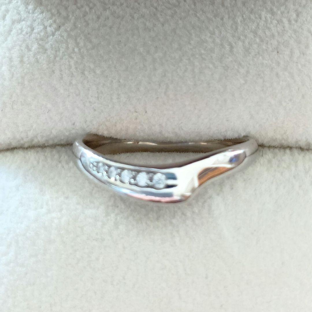 TIFFANY&Co　 Pt950プラチナ オープンハートバンド ダイヤ リング