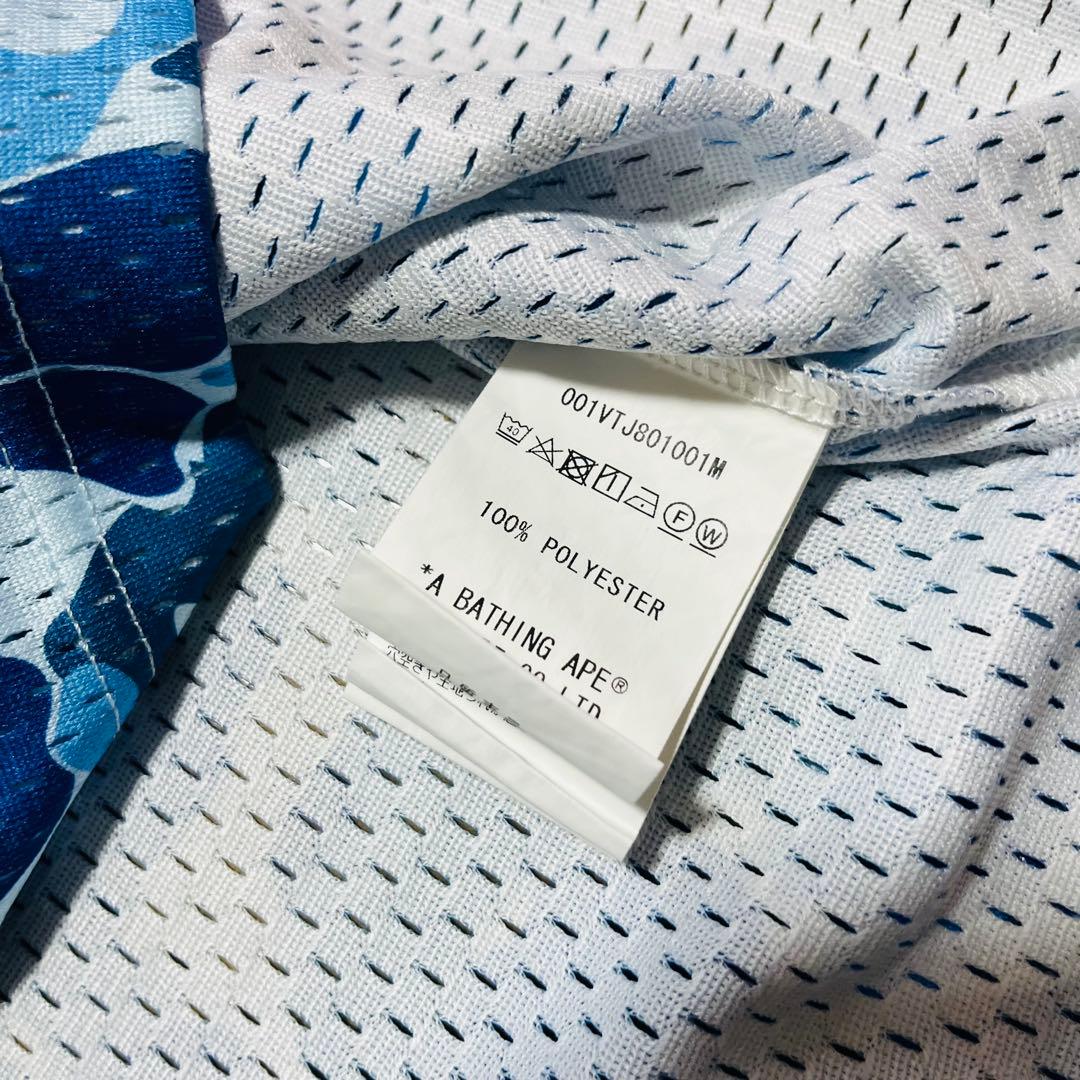 A BATHING APE タンクトップ　迷彩　カモ柄　S ブルー系