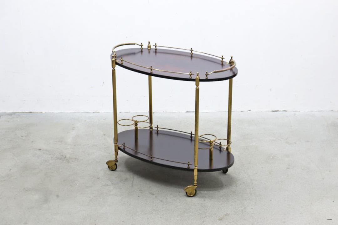 ヴィンテージ クラシカル トローリー キッチン ワゴン シェルフ キャスター