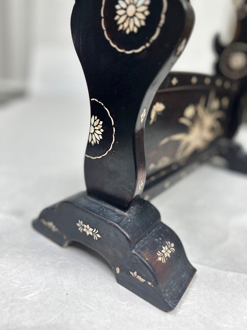 刀掛け 螺鈿　武具　三本掛け　日本刀