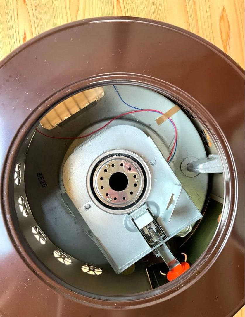 TOYOKUNI石油こんろ　かまくら木目調　暖房器具　火鉢　円形ストーブ　レトロ