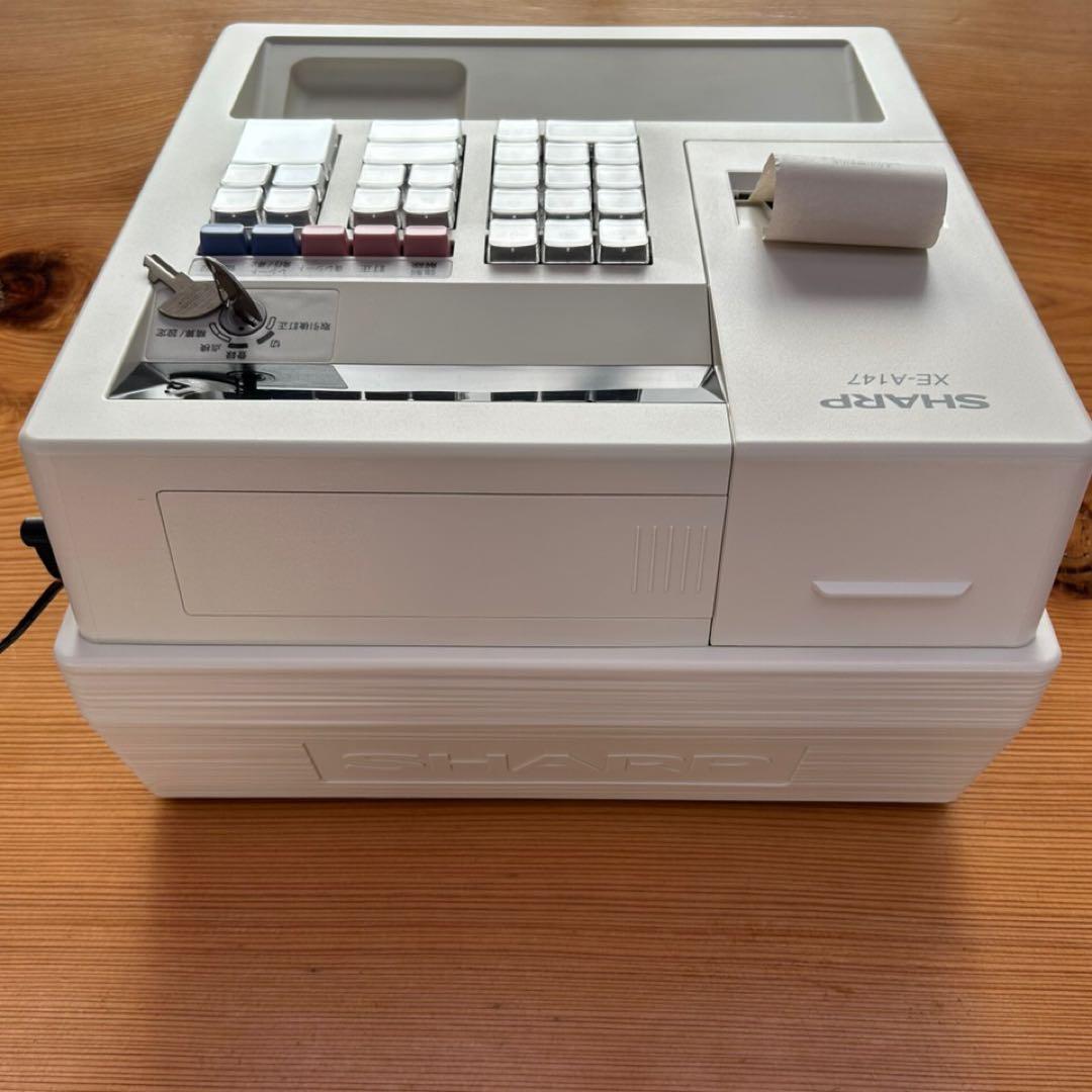 【美品】SHARP XE-A147 レジスター ホワイト　インボイス対応レジ
