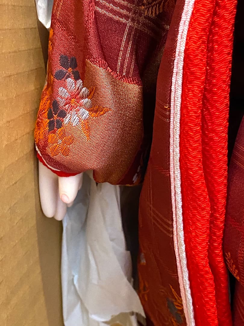 美品！【花雲斉玉秀作】大型 全長85cm 市松人形 女の子 振袖 着物