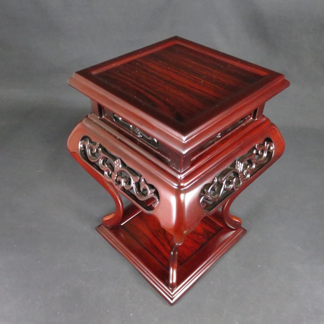 花台 ミニ高台 紫檀 美品 一部分解可能 木製 高級品