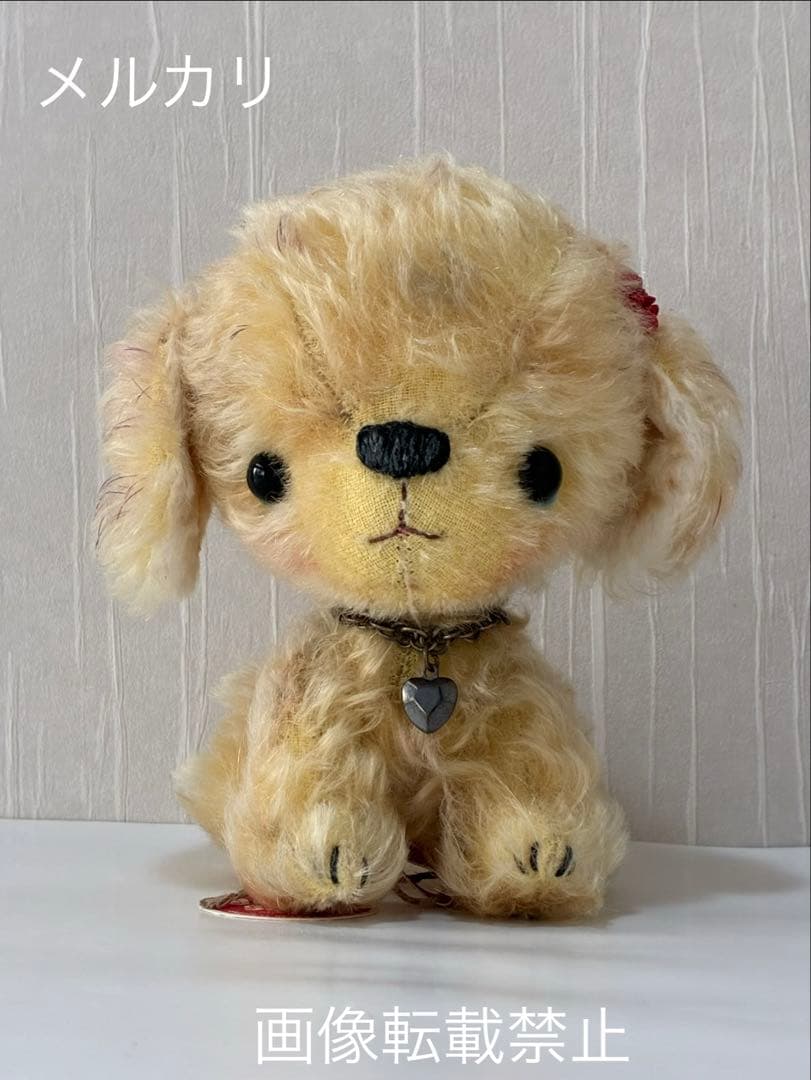 ハンドメイド　テディベア　作家　アーティストベア　イヌ　ワンコ