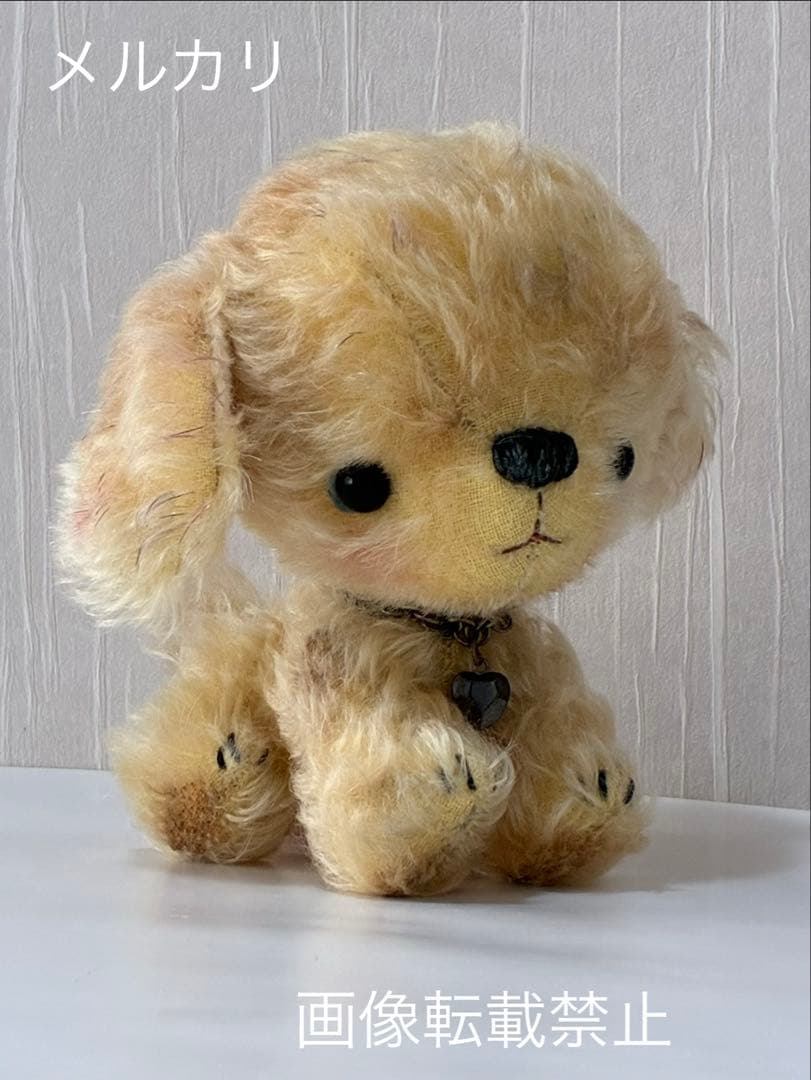 ハンドメイド　テディベア　作家　アーティストベア　イヌ　ワンコ