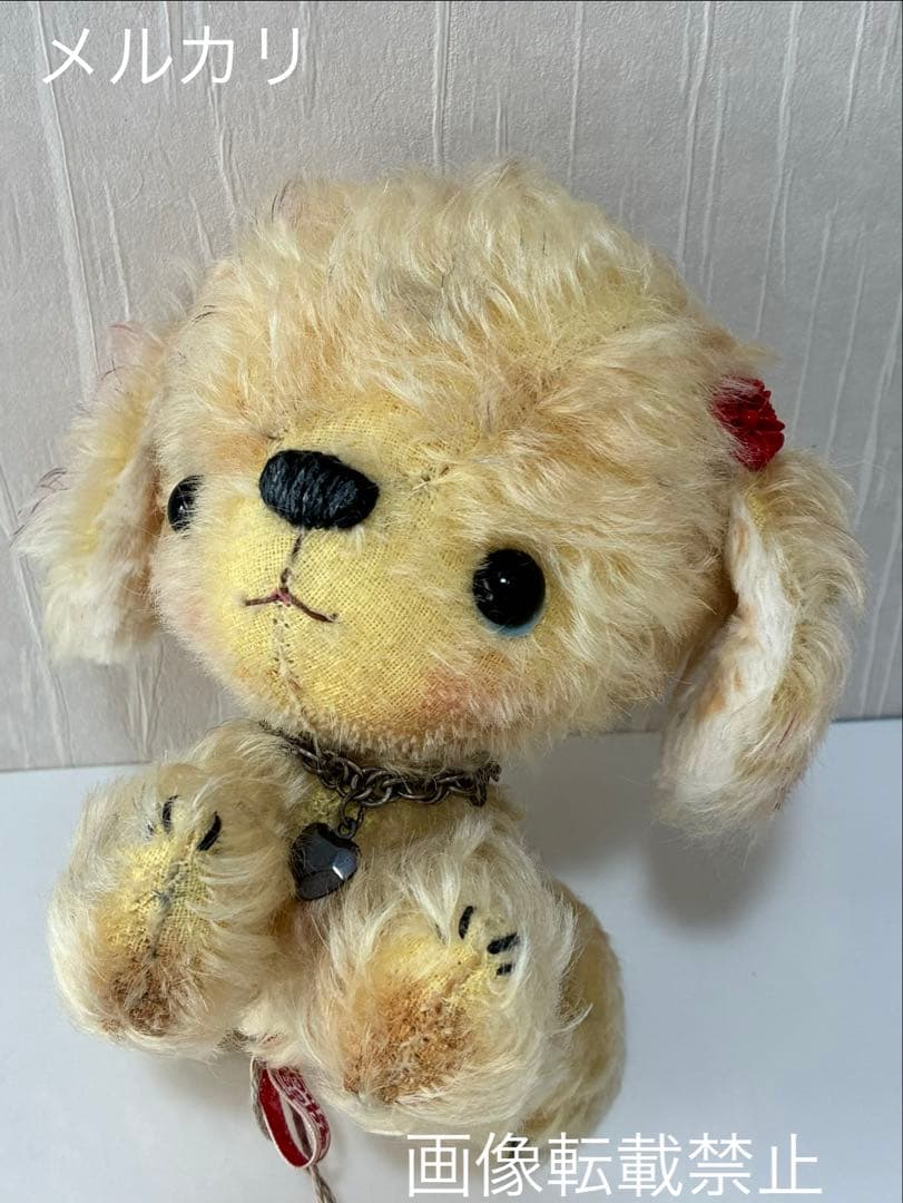 ハンドメイド　テディベア　作家　アーティストベア　イヌ　ワンコ