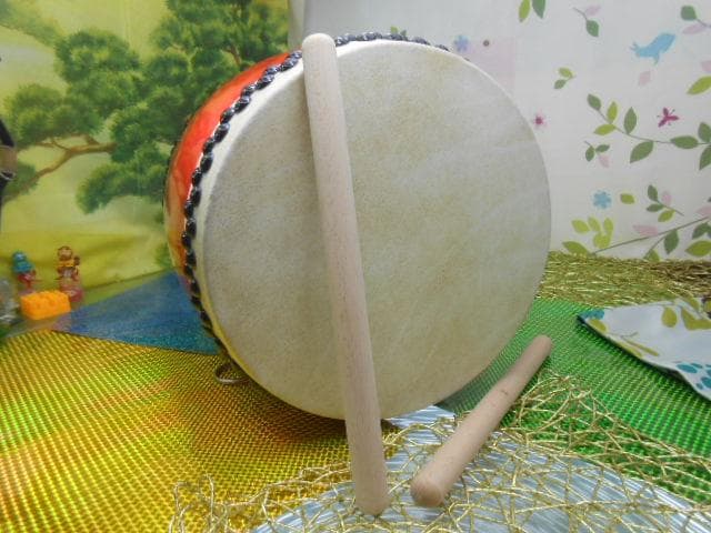 新品未使用(送料無料)26.800円　Rエイサー大太鼓30cm　撥２本付き