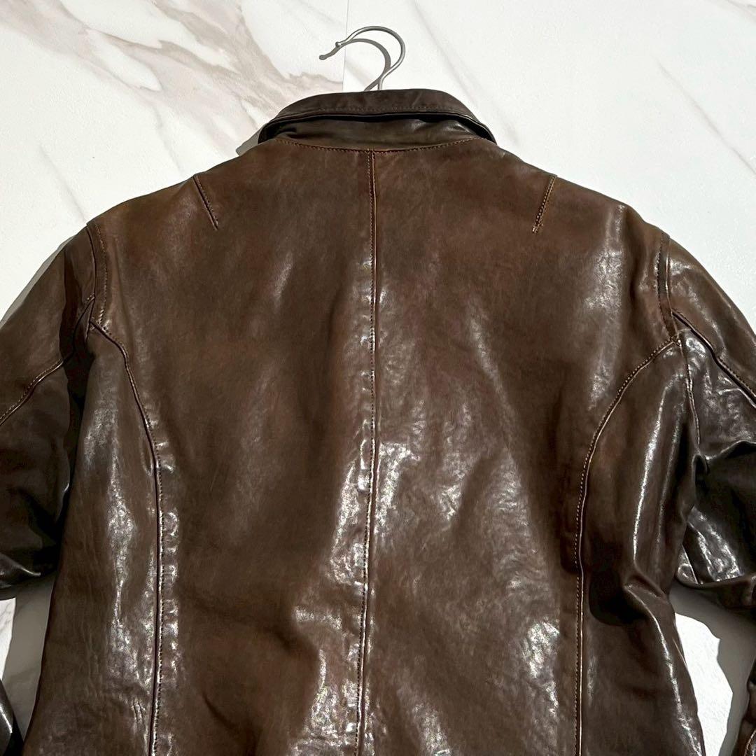 【美品/M】バックラッシュ ライダースジャケット ホースレザー ブラウン系