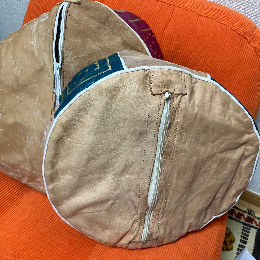 【激安セール】モロッコ産クッション、プフ(訳あり)説明読んで下さい　2個セット