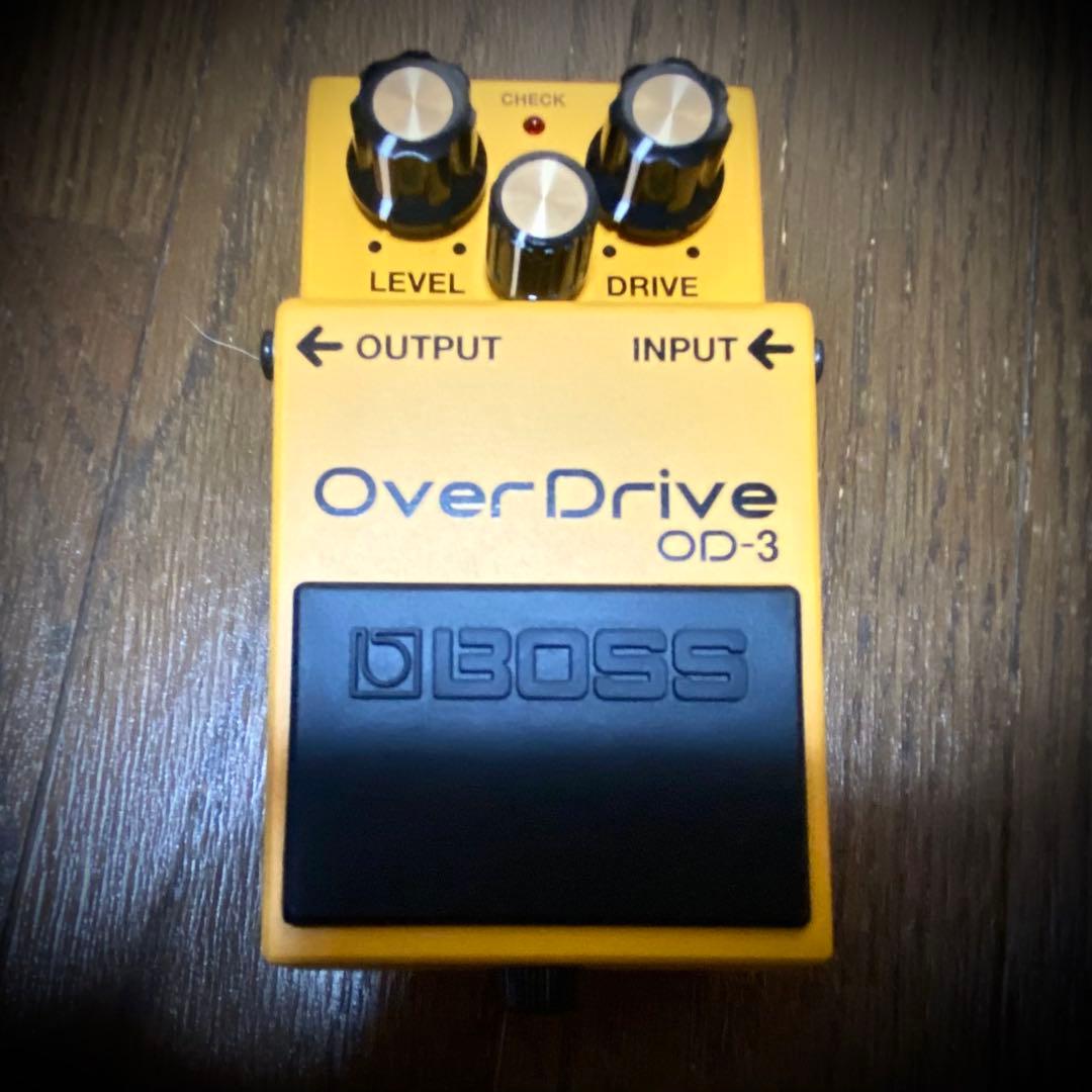 【美品】BOSS OD-3(交換用ボトムプレート、銀ネジ付)