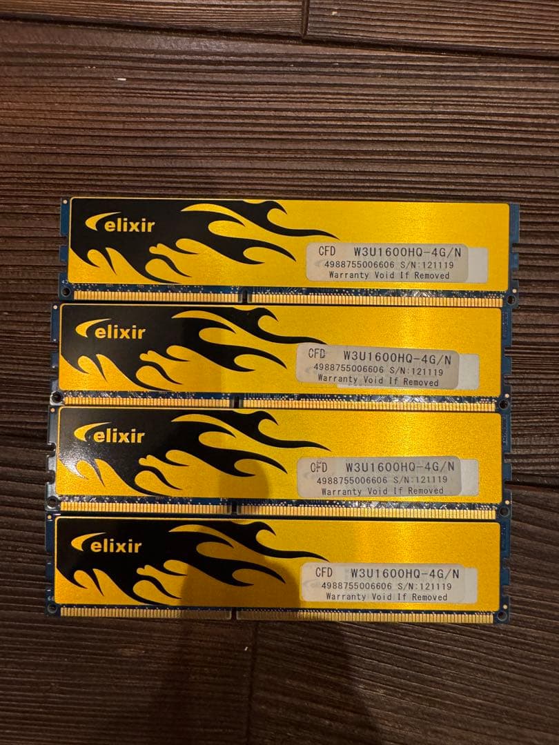 elixir W3U1600HQ-4G/N 4GB DDR3 メモリ 4枚セット