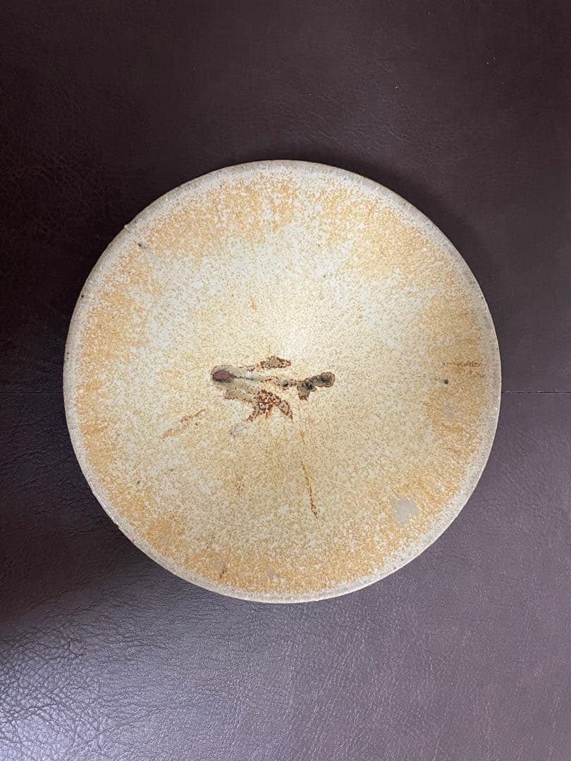 西岡小十　絵斑唐津皿　唐津焼　中皿