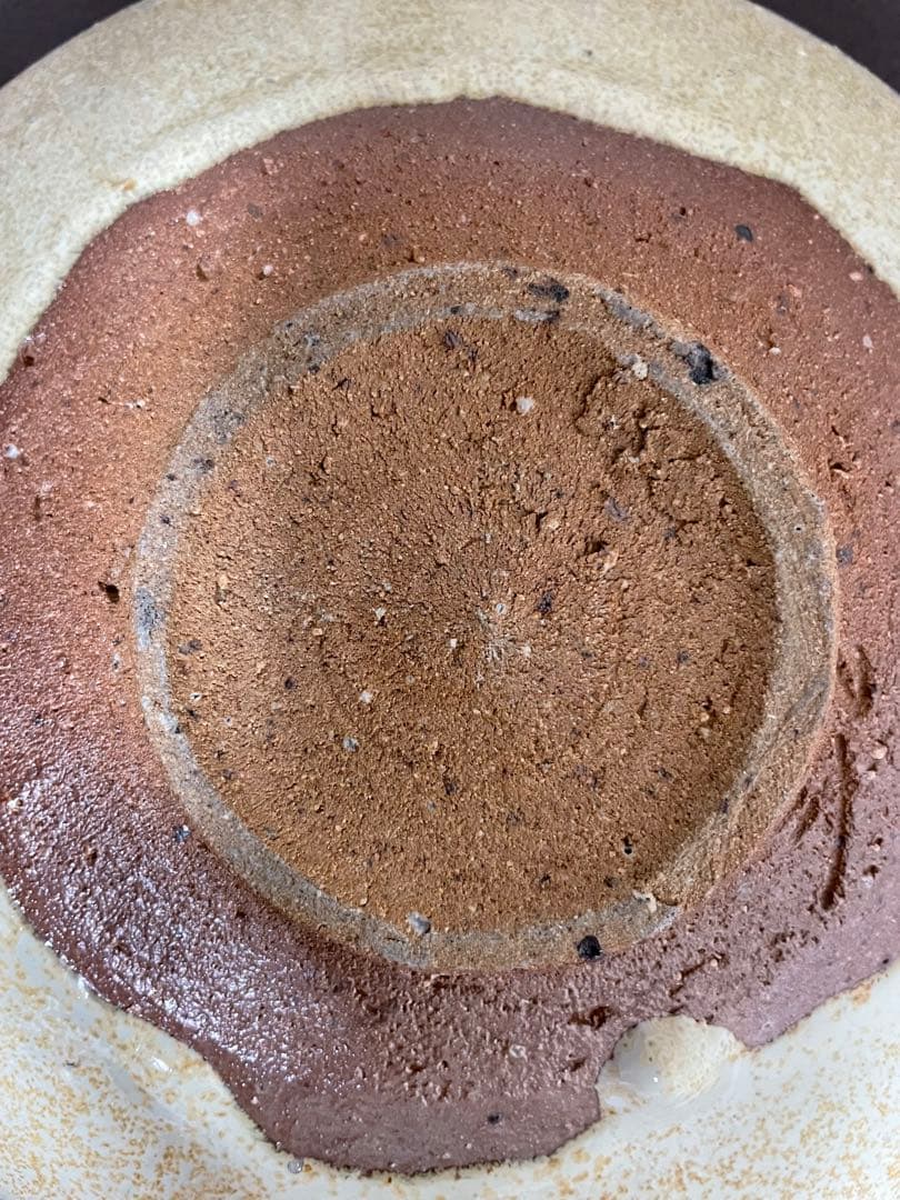 西岡小十　絵斑唐津皿　唐津焼　中皿