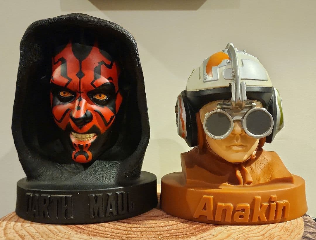 スターウォーズ　ダースモール& アナキン.スカイウォーカー バスト貯金箱